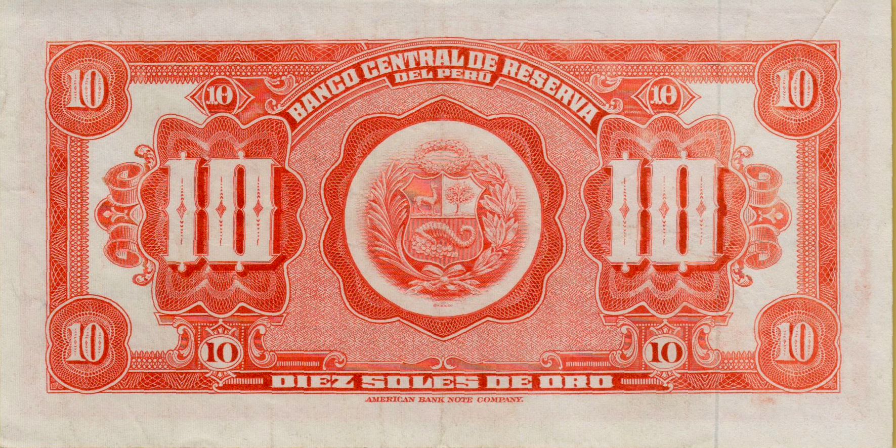 Peru 10 1965 UNC P-88